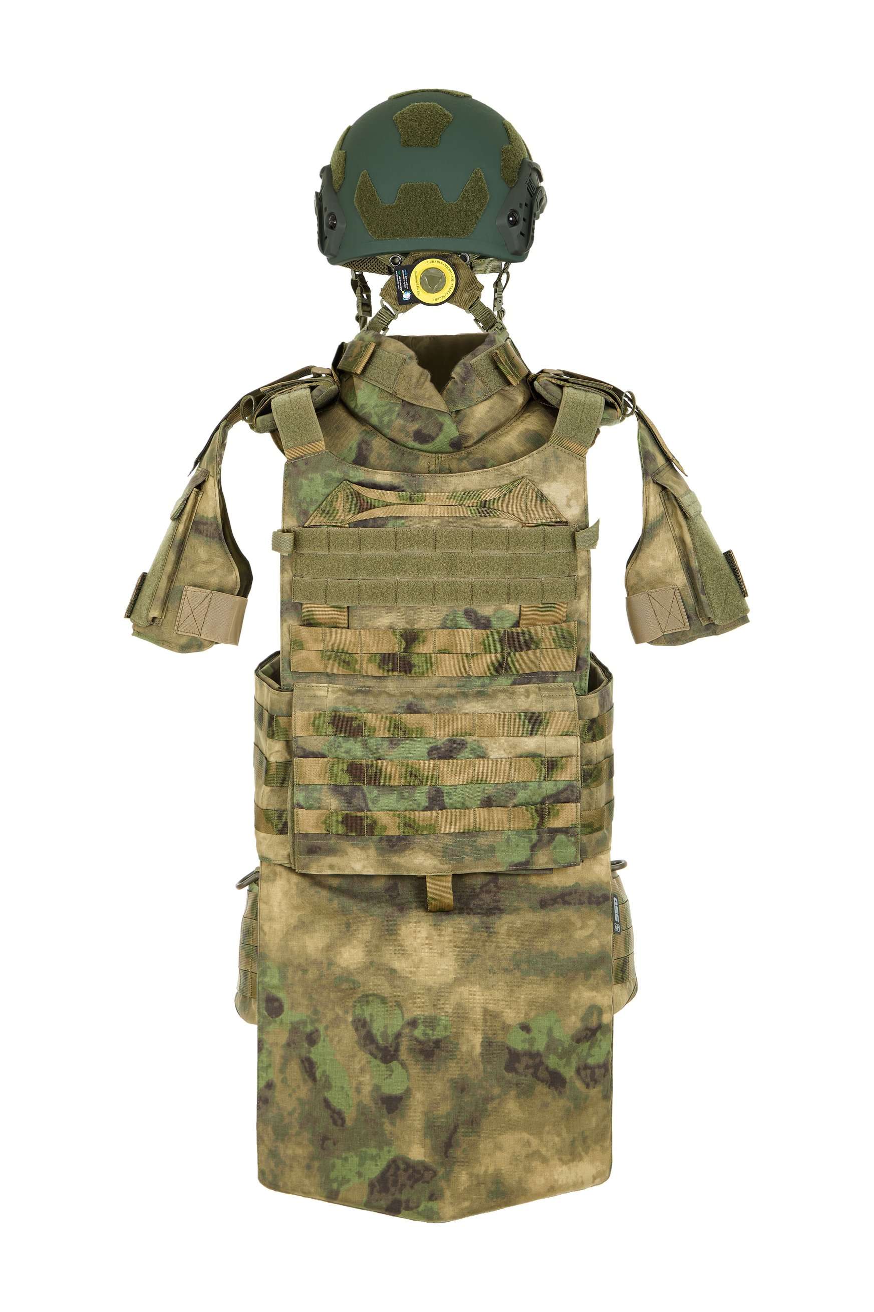 Комплект бронежилета ПРОФИ ПАНЦИРЬ 3.2 CCO L (50-58) A-Tacs-FG/ Керамические плиты /